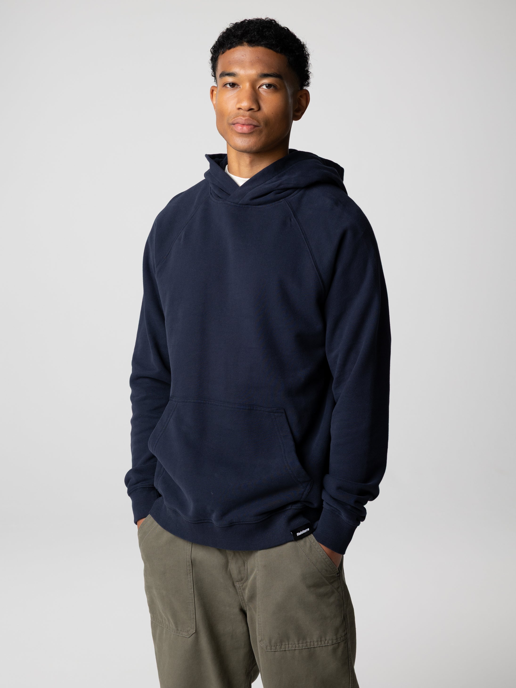 Men Organic Cotton Hoodie in Navy - Coho