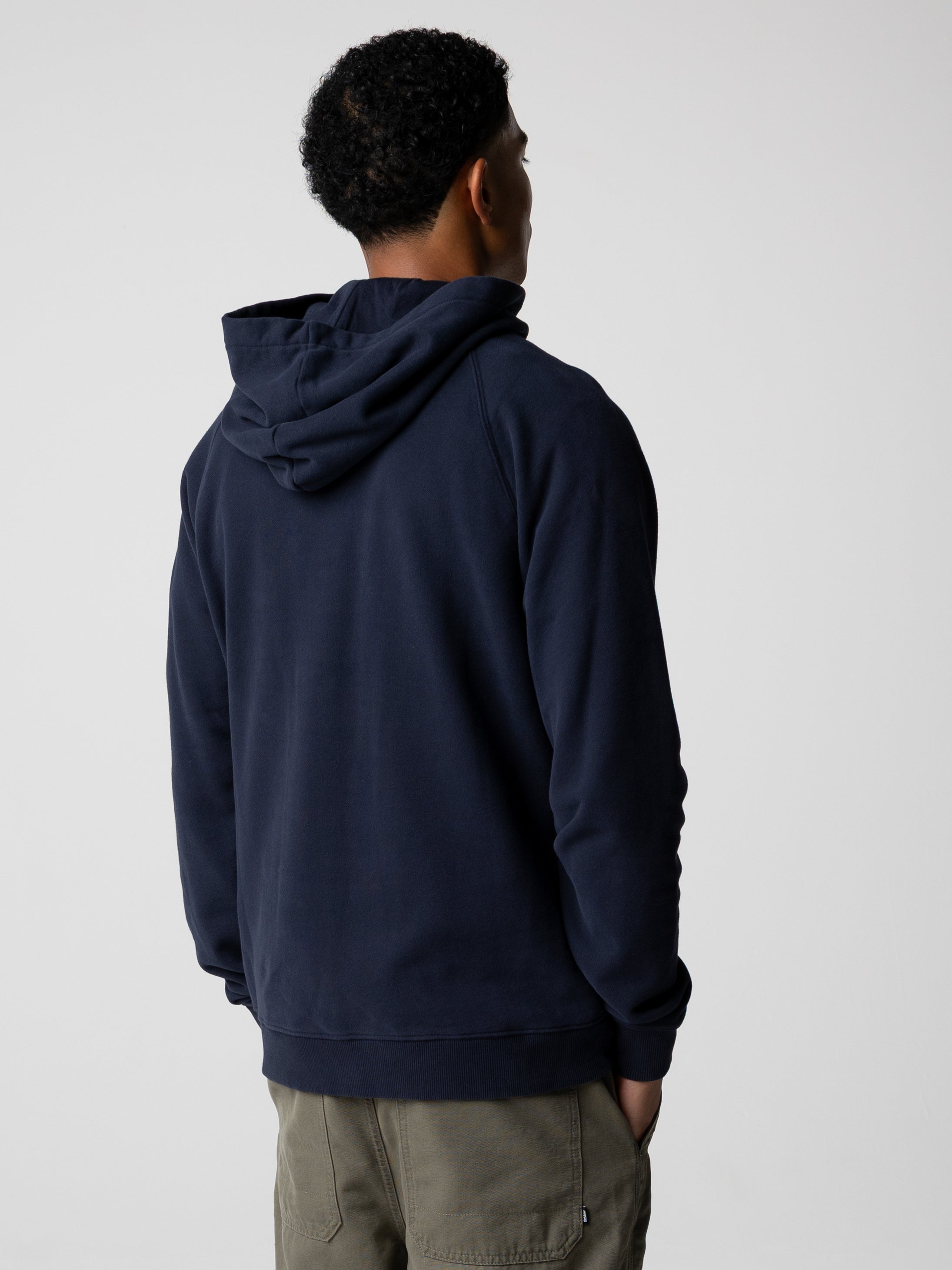 Men Organic Cotton Hoodie in Navy - Coho