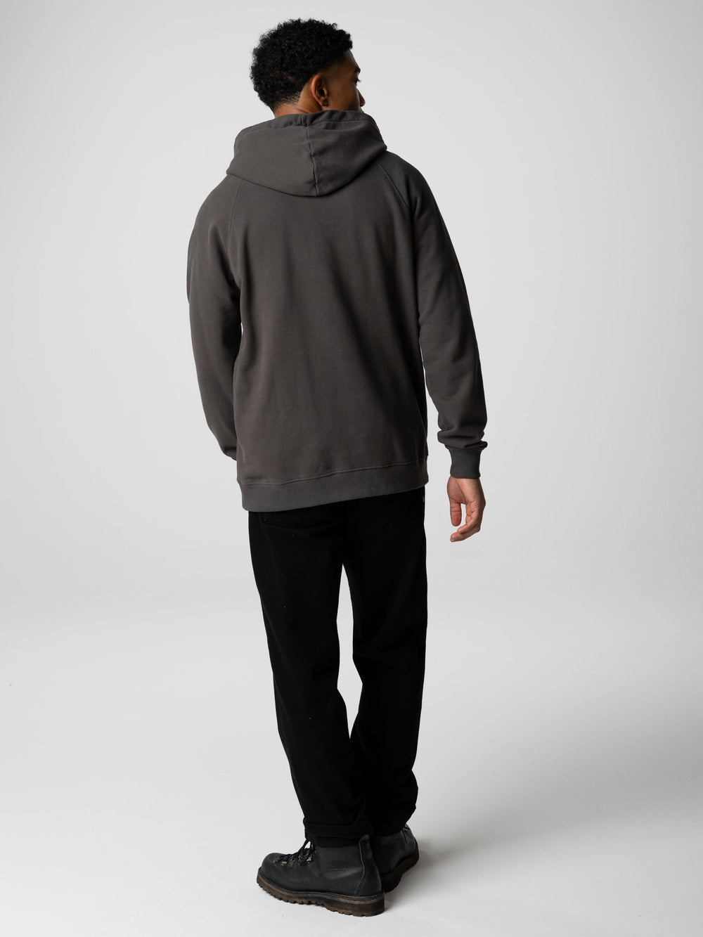 Men Organic Cotton Hoodie in Black - Coho