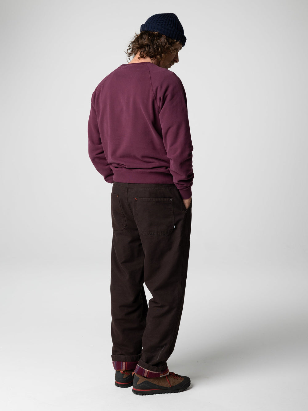 Men Organic Cotton Sweatshirt in Purple - Coho