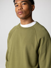 Men Organic Cotton Sweatshirt in Seagrass - Coho