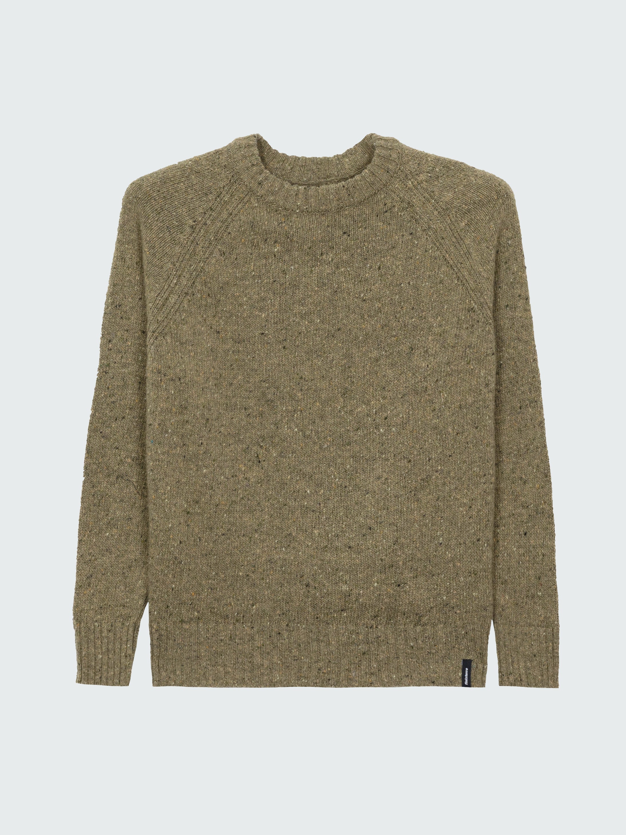 Women Merino Crew Knit Jumper in Seagrass - Farne