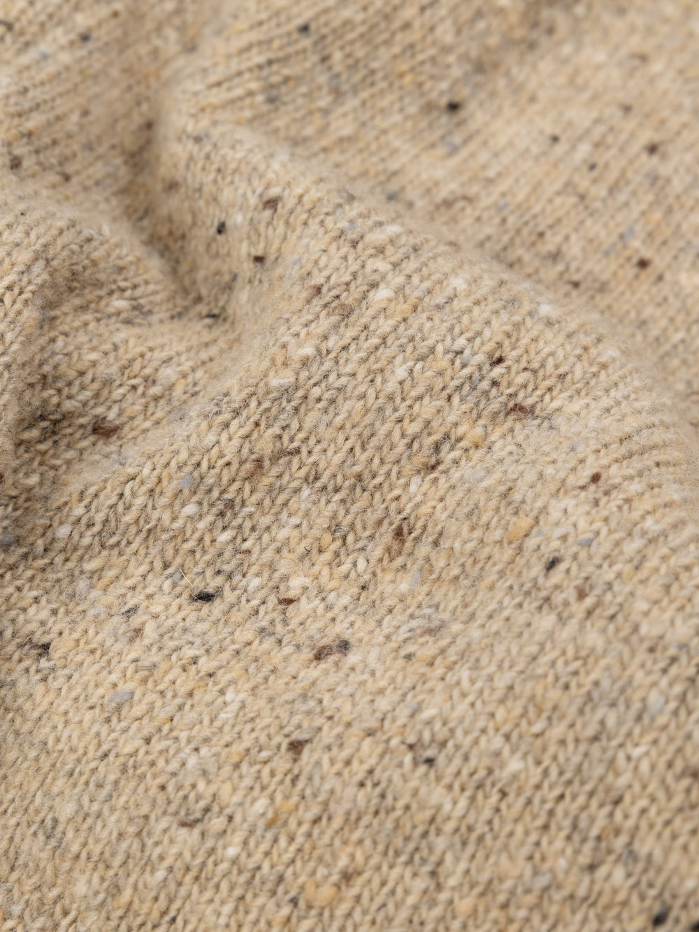 Women Wool Roll Neck Knit Jumper in Oatmeal - Farne