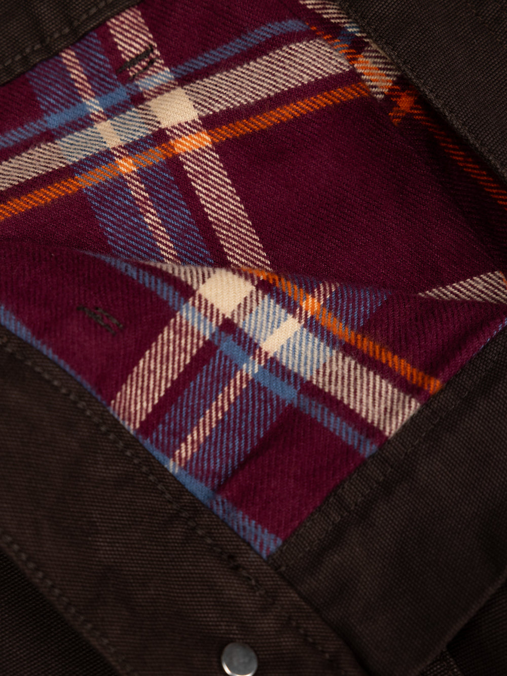 Men Organic Cotton Flannel Lined Trousers in Brown