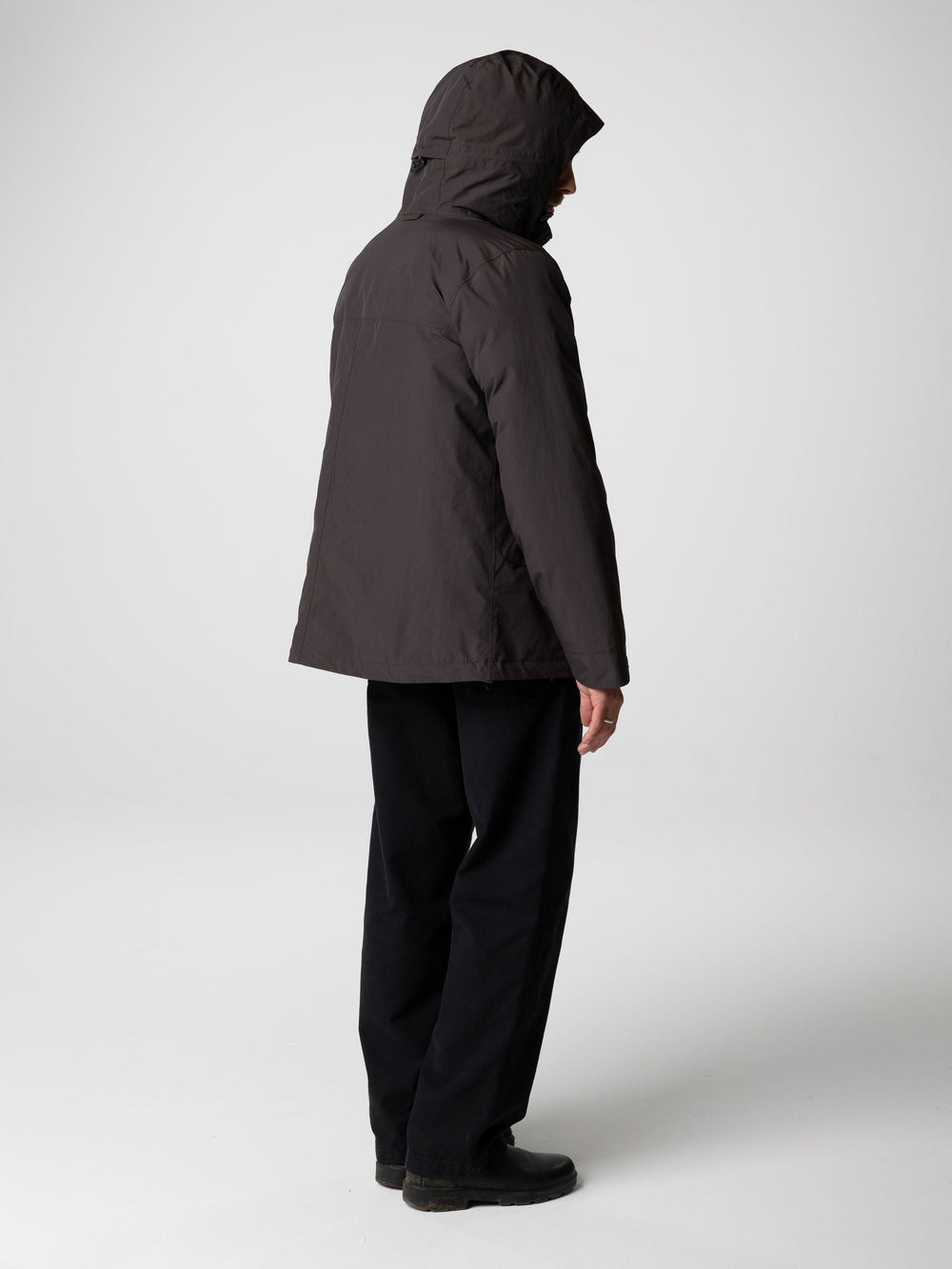 Men Recycled Waterproof Jacket in Burnt Umber - Forth