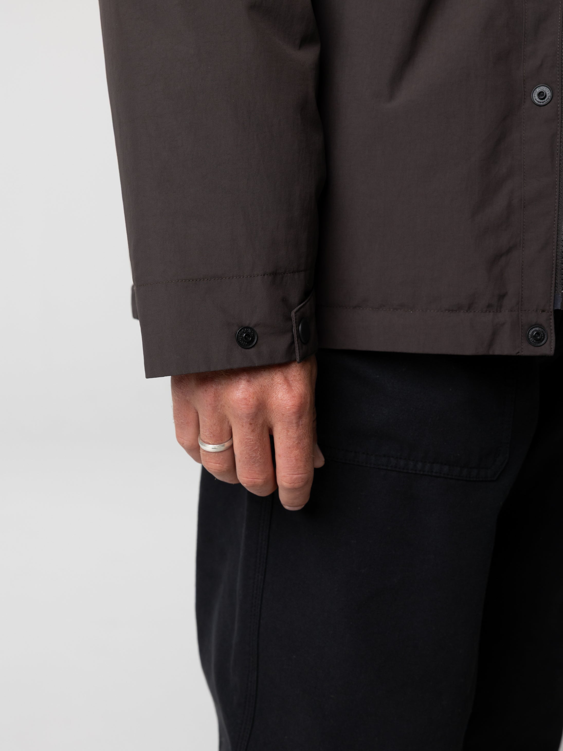 Men Recycled Waterproof Jacket in Burnt Umber - Forth