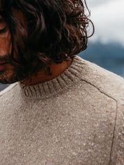 Men Wool Jumper in Taupe - Furlong