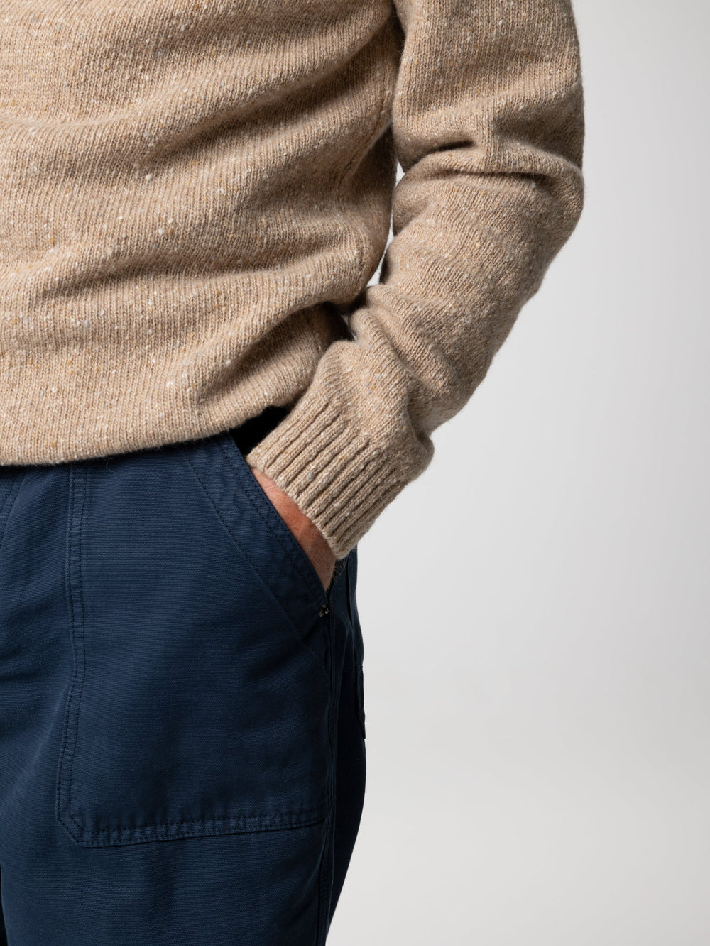 Men Wool Jumper in Taupe - Furlong