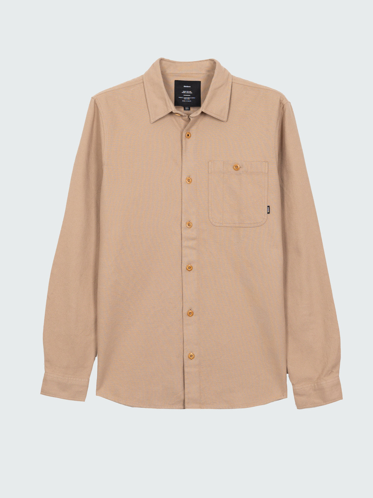 Men Organic Cotton Shirt in Taupe - Gylly
