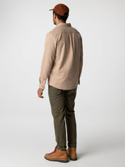 Men Organic Cotton Shirt in Taupe - Gylly