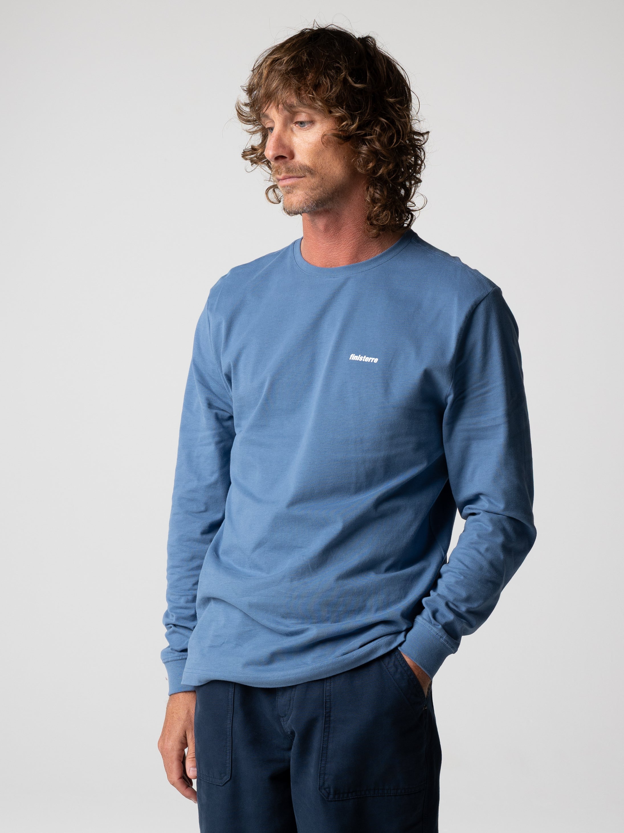 Men Organic Cotton T-Shirt in Blue - Harlyn