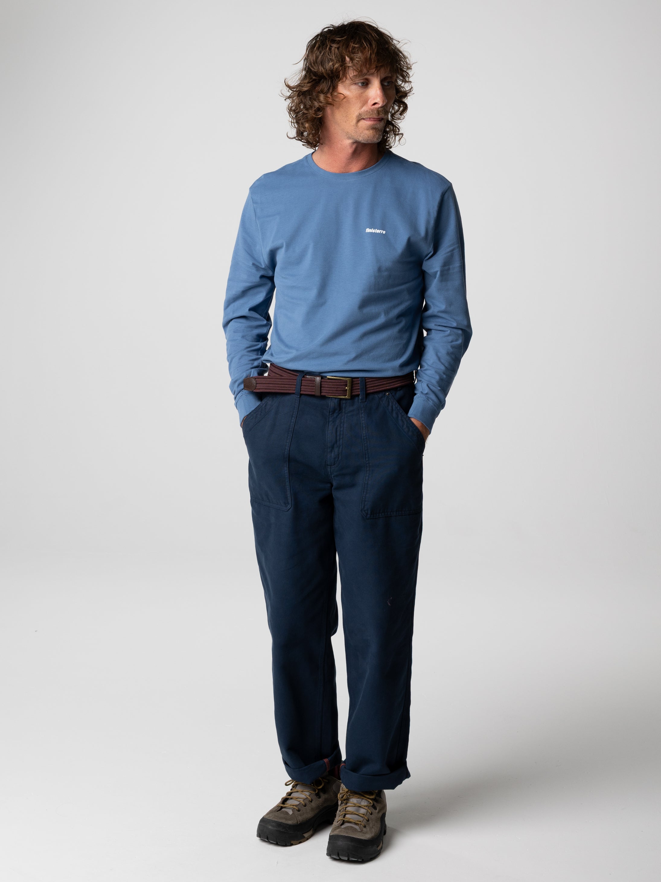 Men Organic Cotton T-Shirt in Blue - Harlyn
