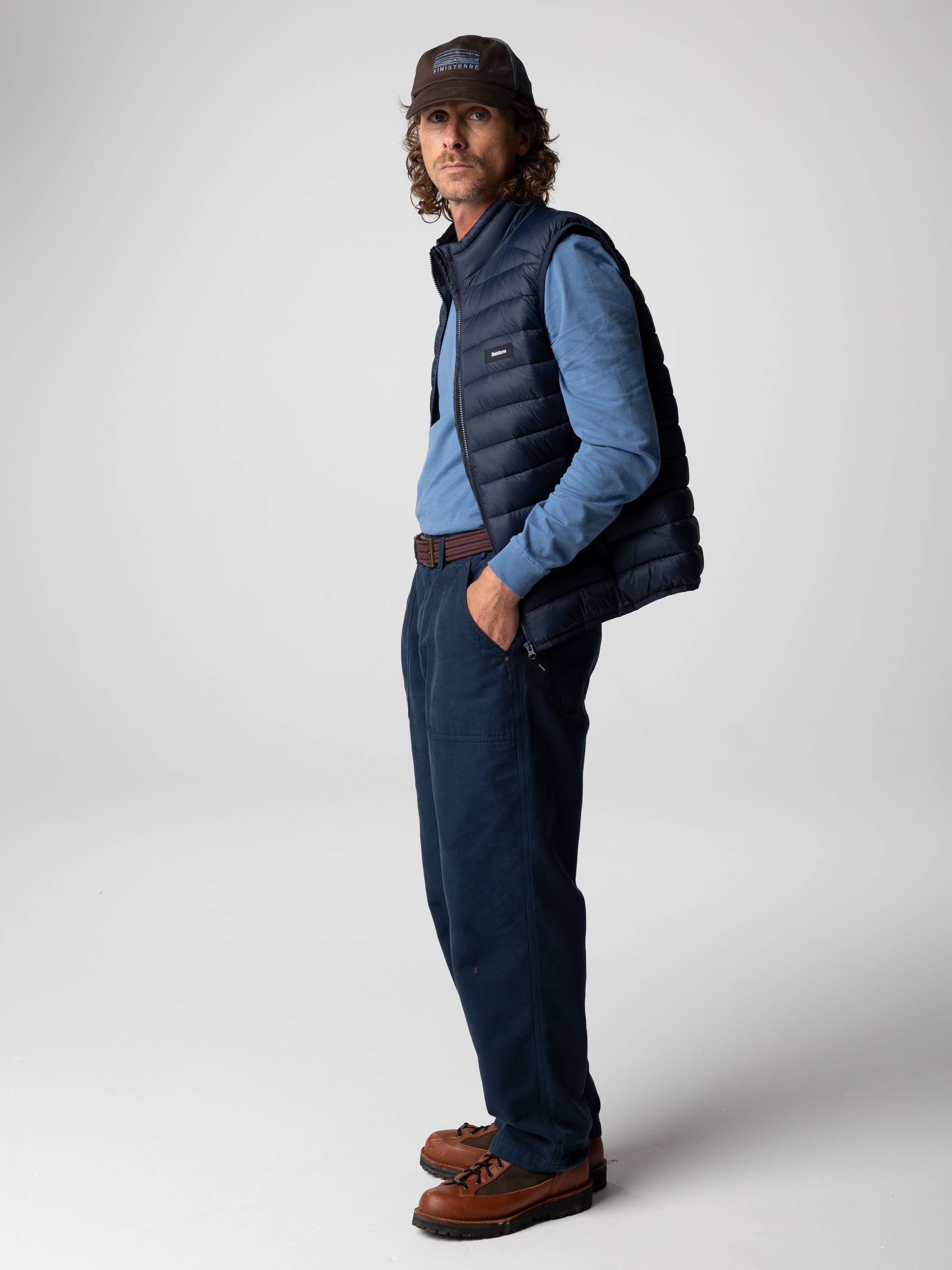 Men Organic Cotton T-Shirt in Blue - Harlyn