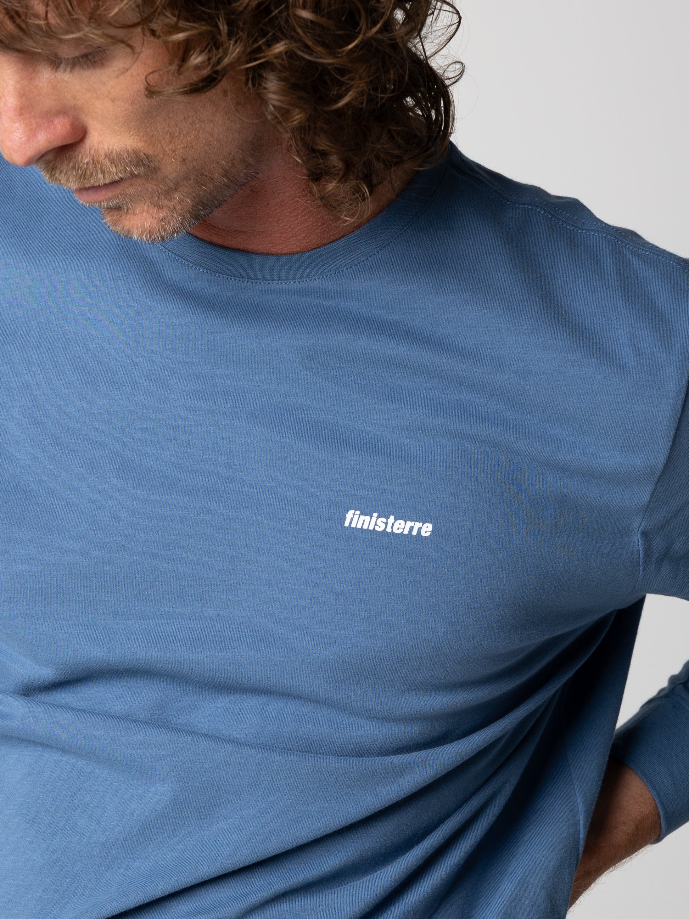 Men Organic Cotton T-Shirt in Blue - Harlyn