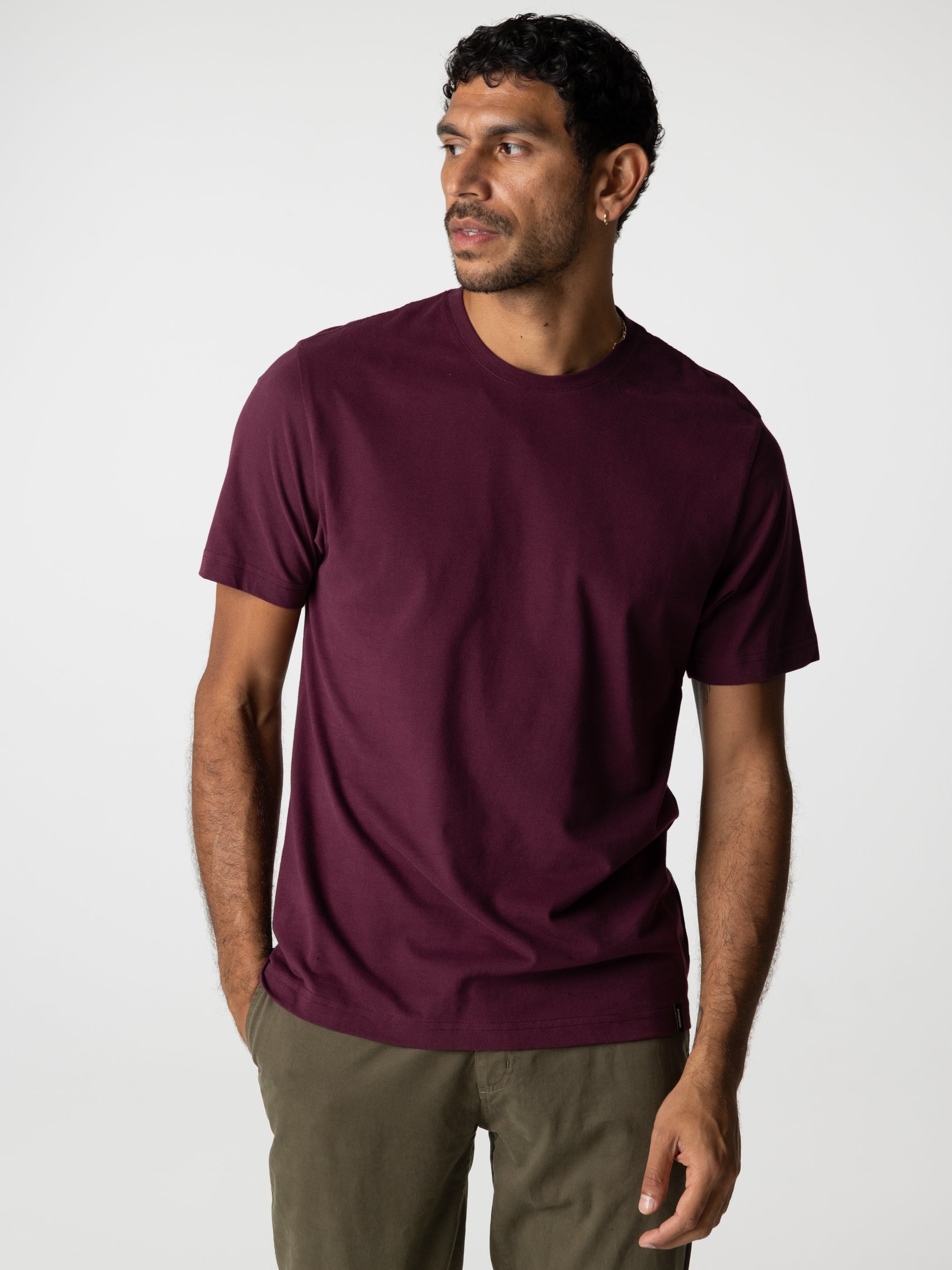 Men Organic Cotton T-Shirt in Pink - Harlyn