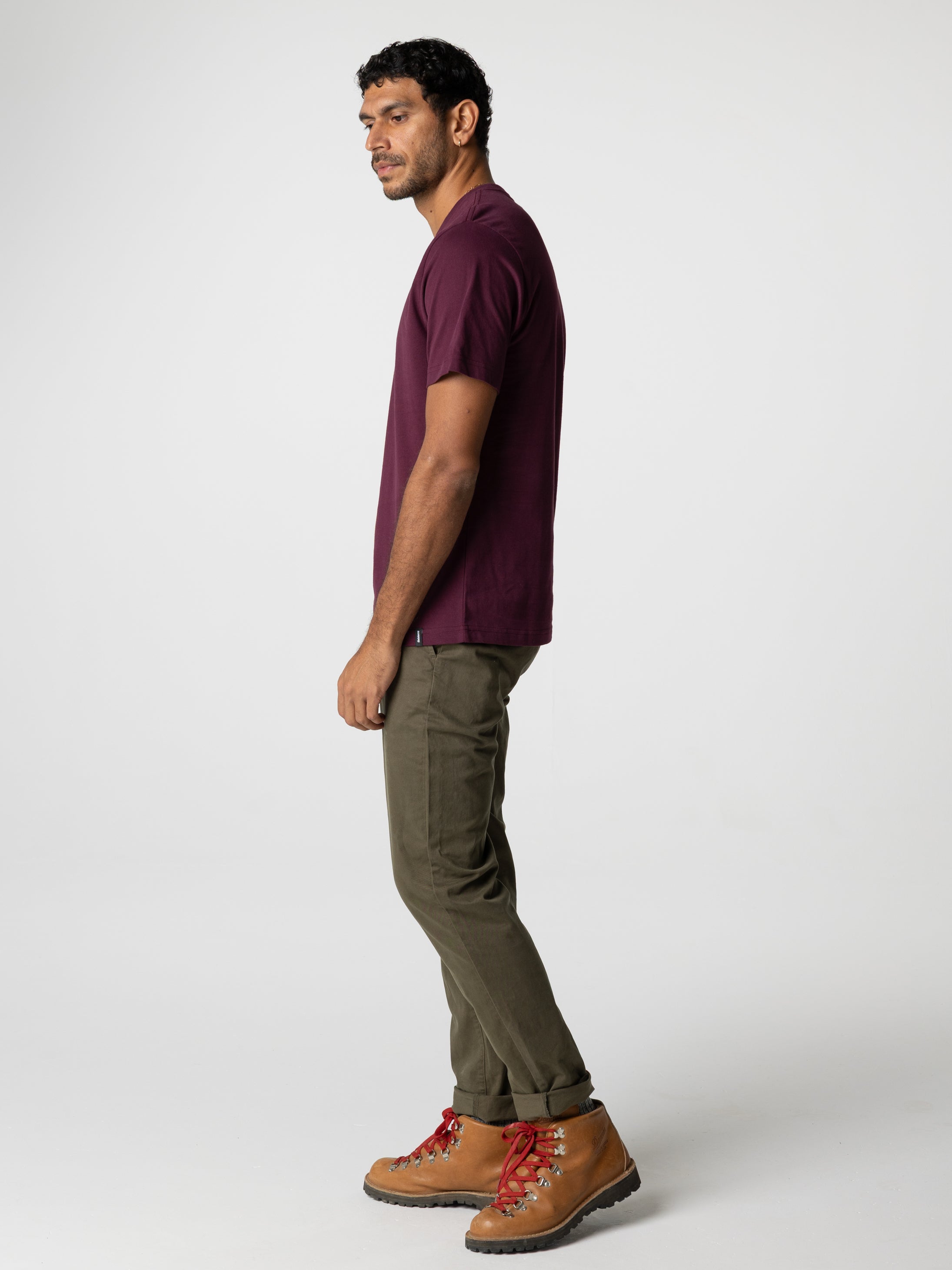 Men Organic Cotton T-Shirt in Pink - Harlyn