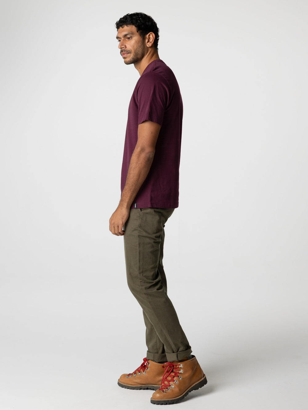 Men Organic Cotton T-Shirt in Pink - Harlyn