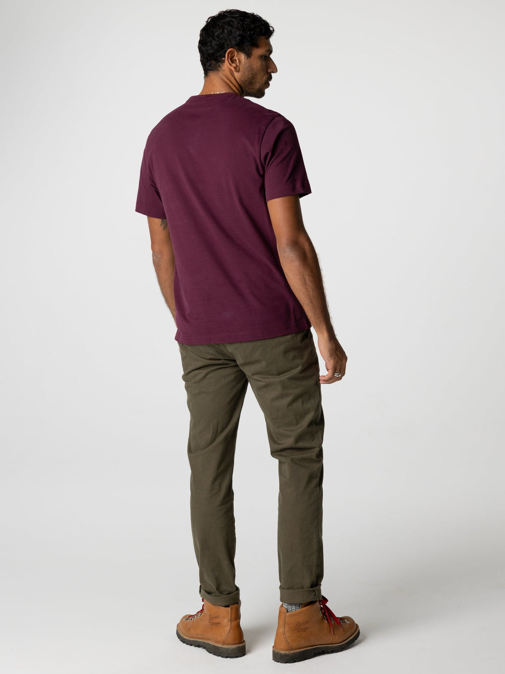Men Organic Cotton T-Shirt in Pink - Harlyn