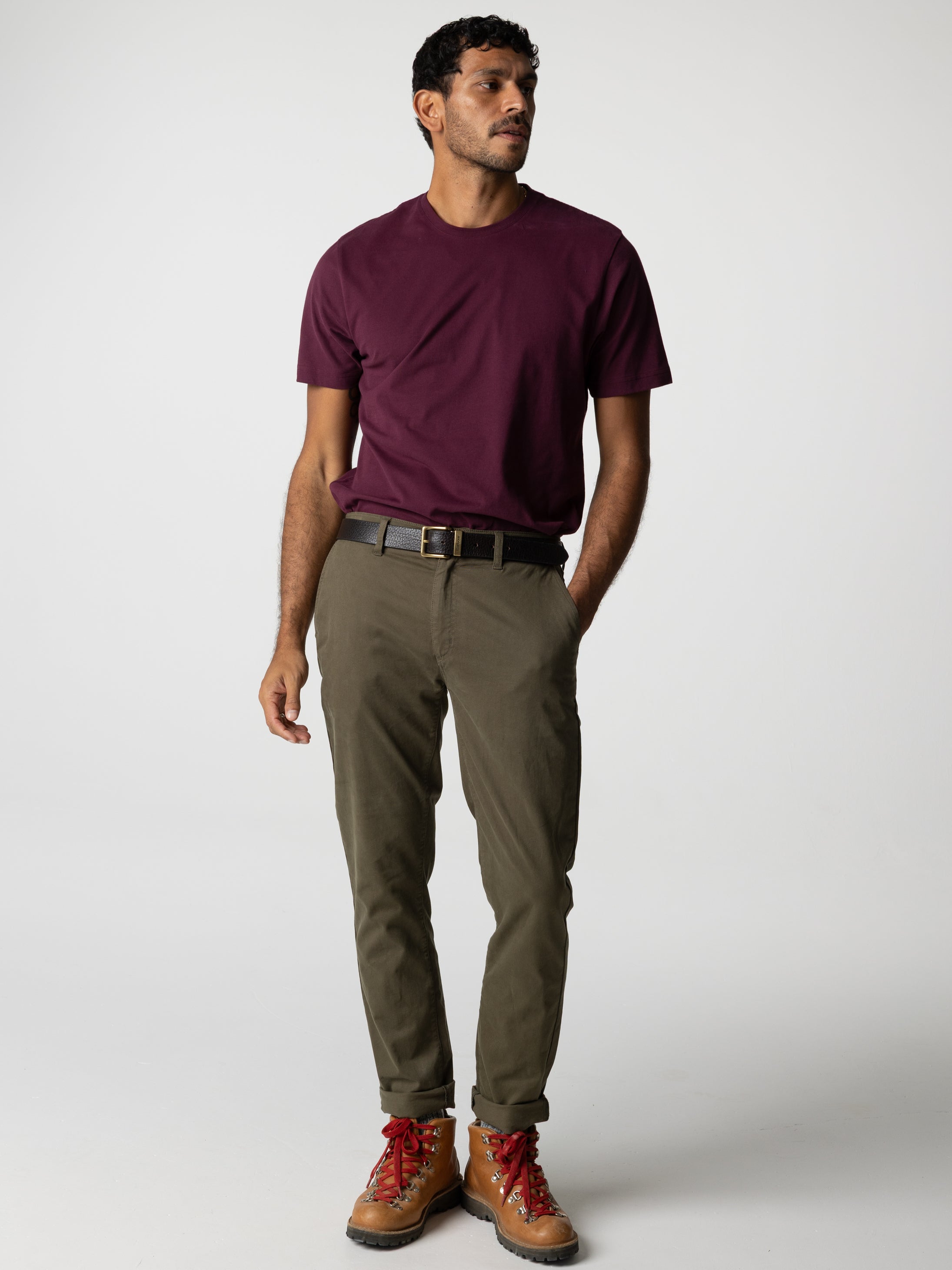Men Organic Cotton T-Shirt in Pink - Harlyn