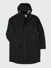 Men Recycled Longline Waterproof in Black