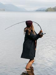 Women Longline Waterproof in Black - Stormbird