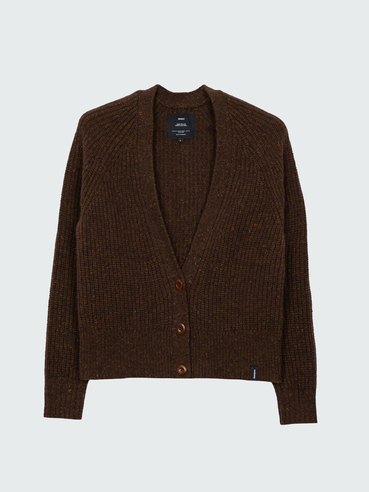 Women Wool Knit Cardigan in Brown - Mora