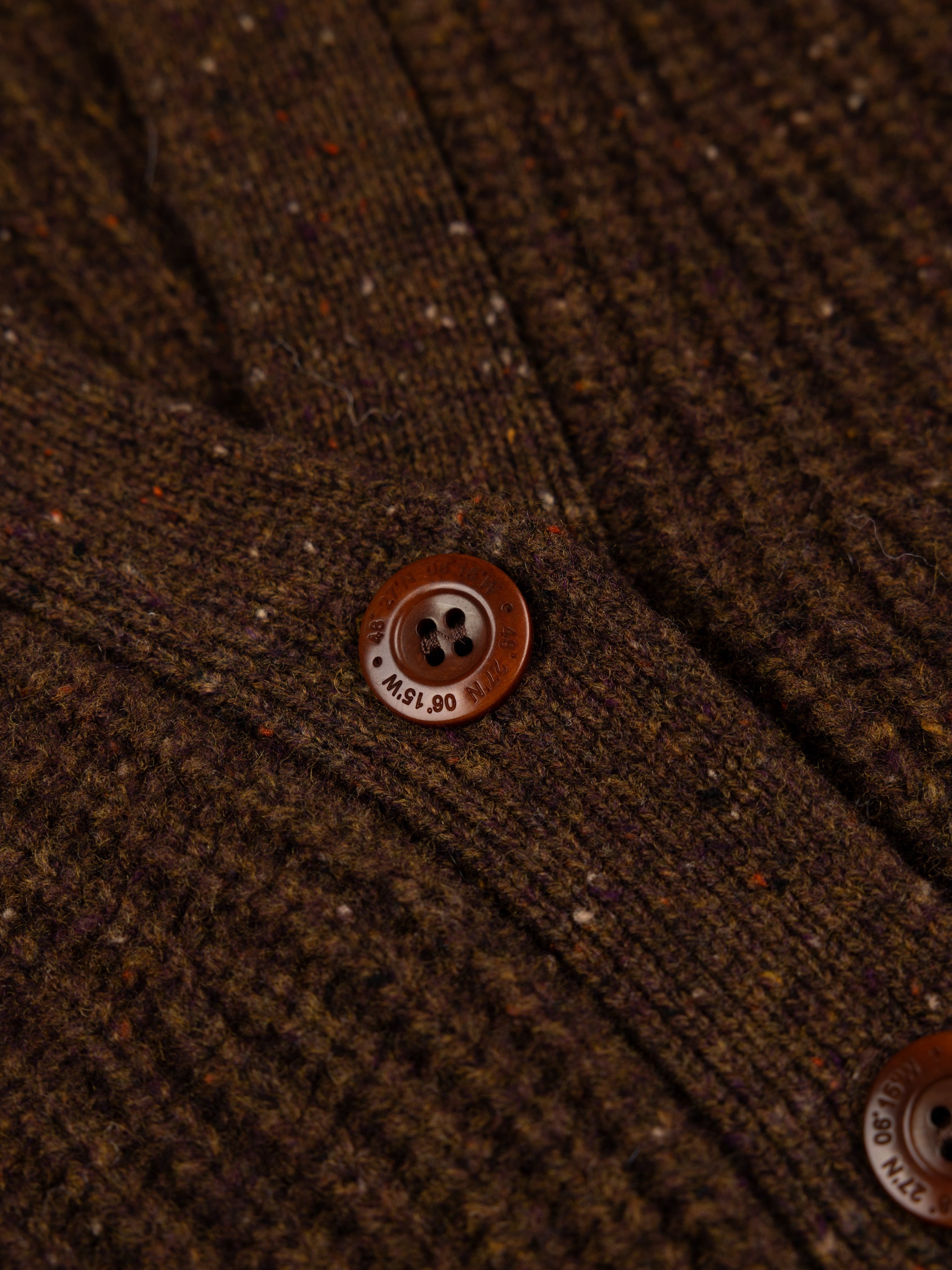Women Wool Knit Cardigan in Brown - Mora