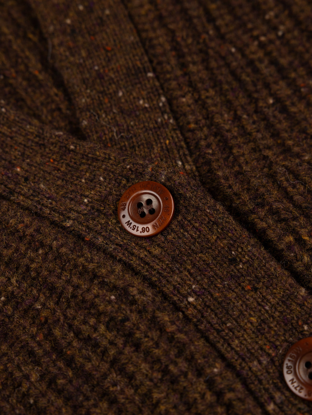 Women Wool Knit Cardigan in Brown - Mora