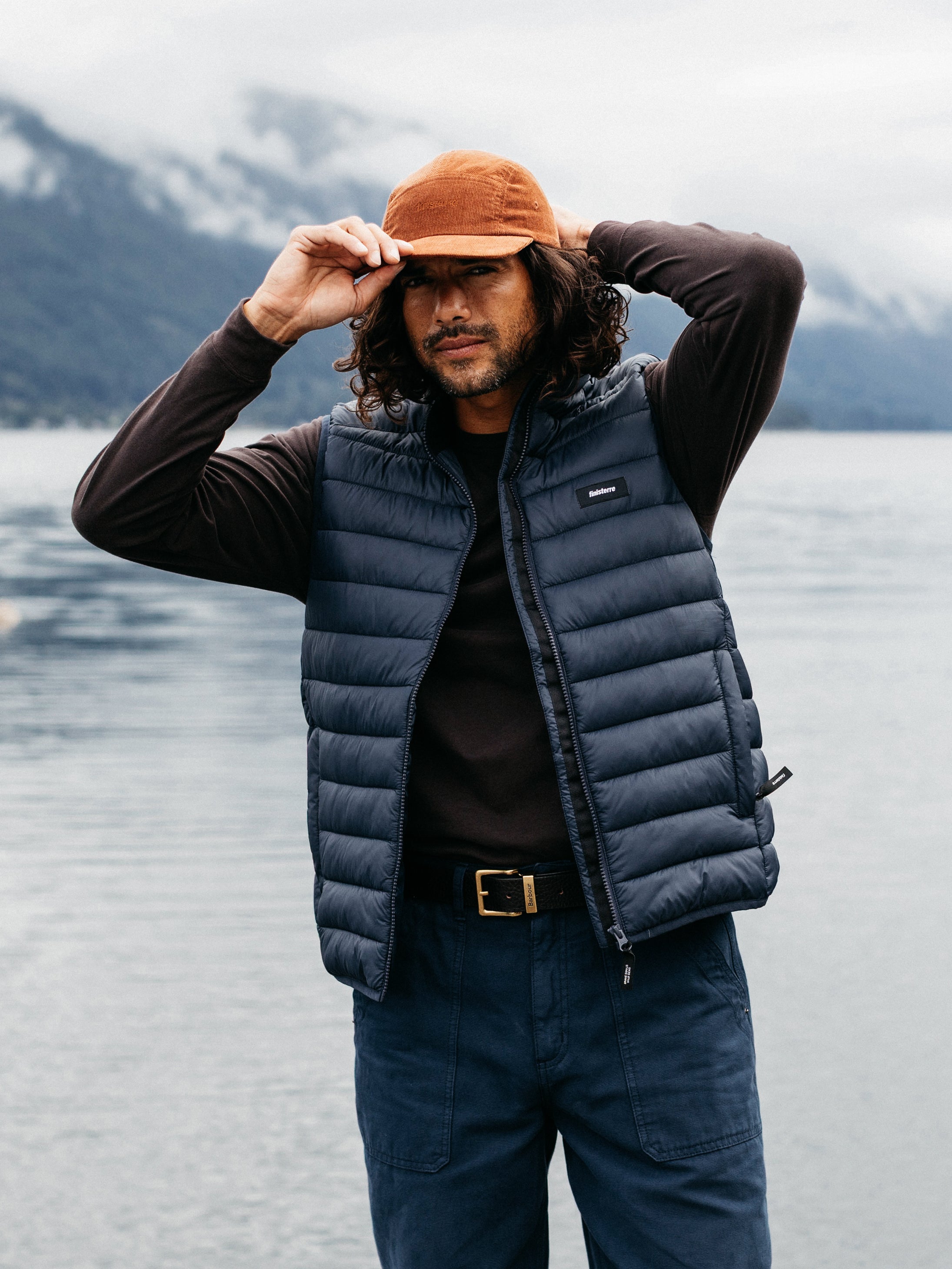 Men Recycled Gilet in Navy - Nimbus