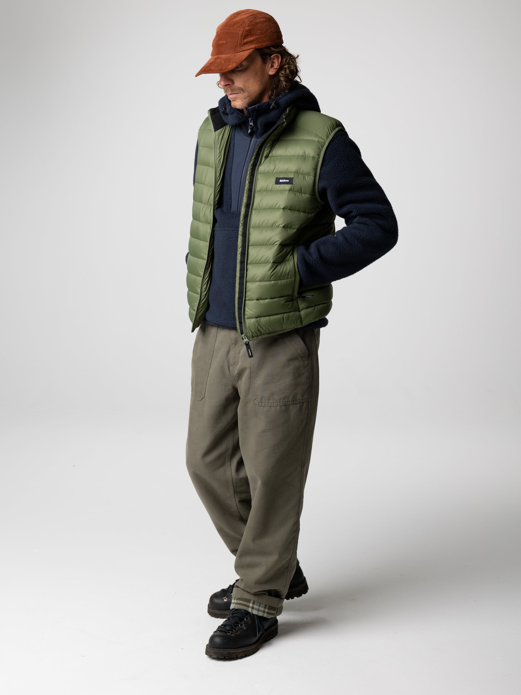 Men Recycled Gilet in Seagrass - Nimbus