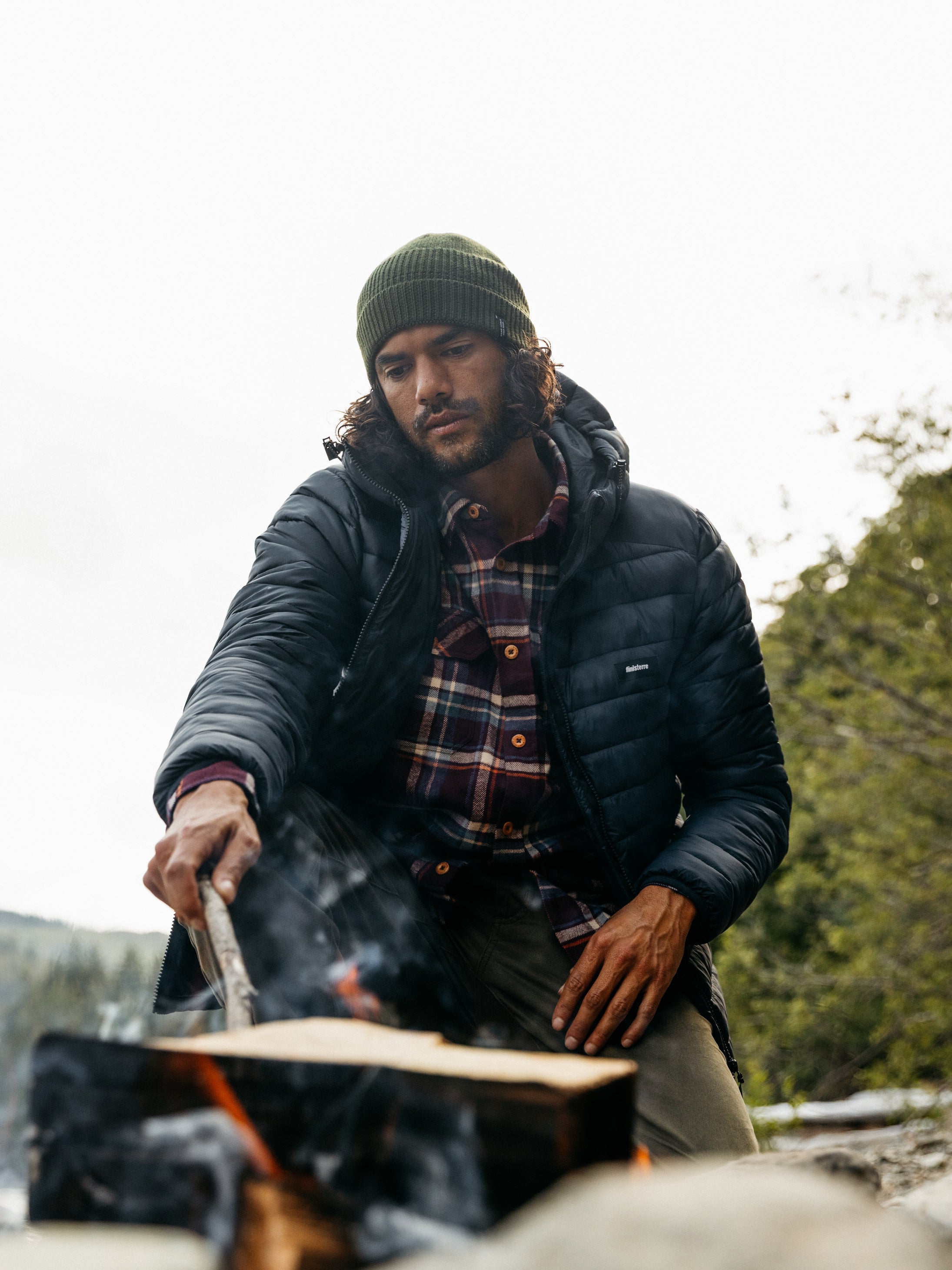 Men Recycled Hooded Jacket in Navy - Nimbus
