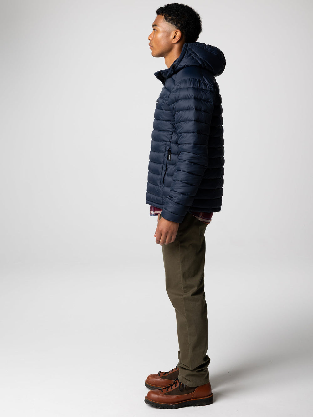 Men Recycled Hooded Jacket in Navy - Nimbus