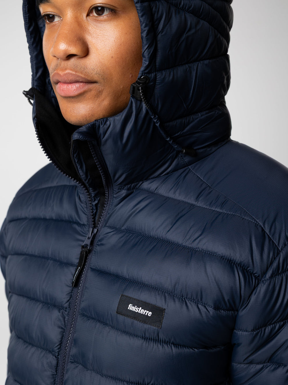 Men Recycled Hooded Jacket in Navy - Nimbus