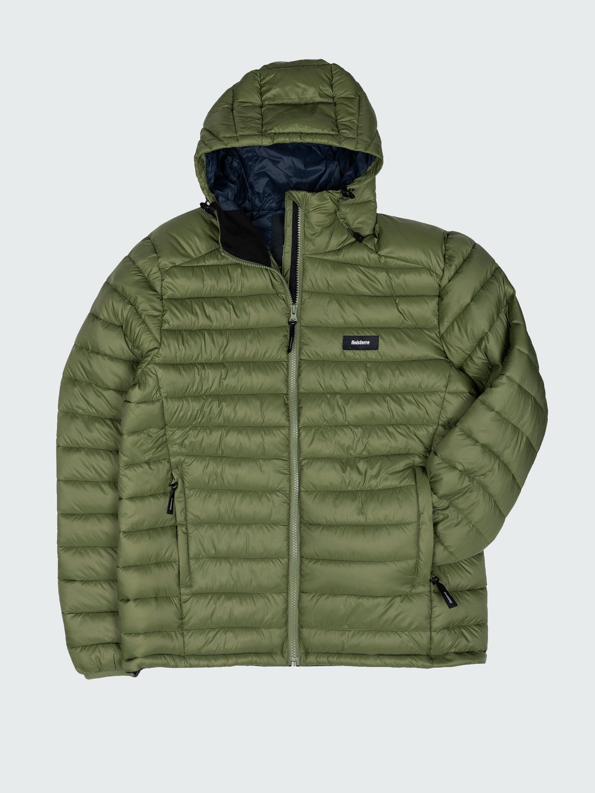 Men Recycled Hooded Jacket in Seagrass - Nimbus