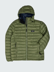 Men Recycled Hooded Jacket in Seagrass - Nimbus
