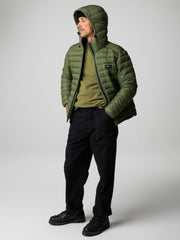 Men Recycled Hooded Jacket in Seagrass - Nimbus