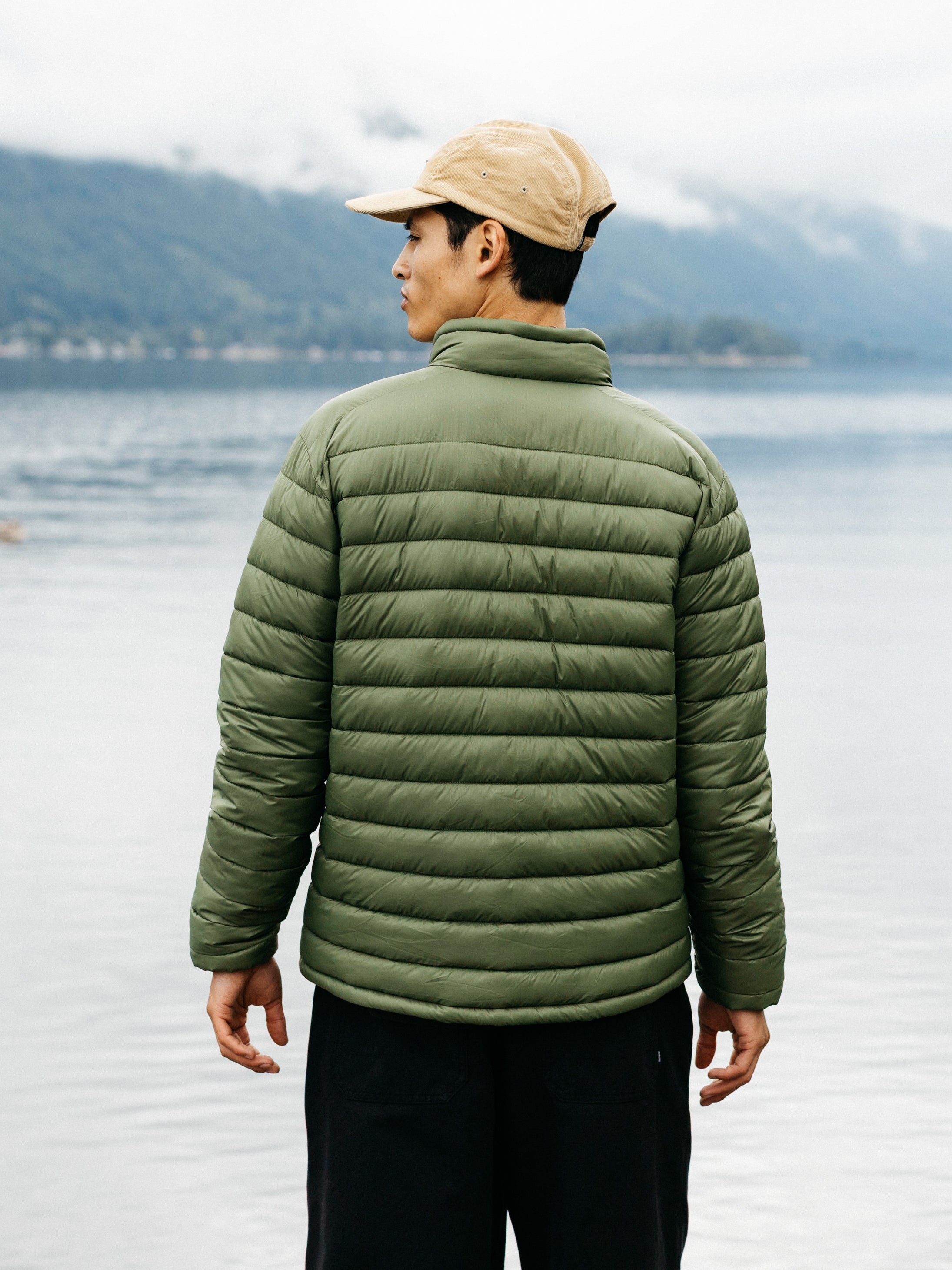 Men Recycled Jacket in Seagrass - Nimbus
