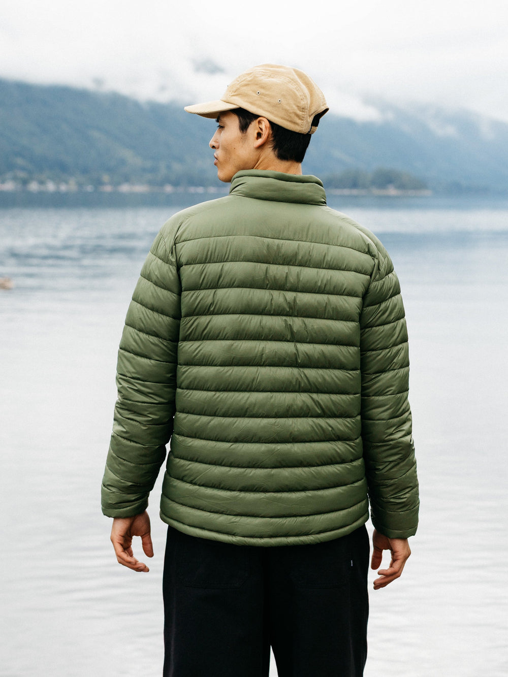 Men Recycled Jacket in Seagrass - Nimbus