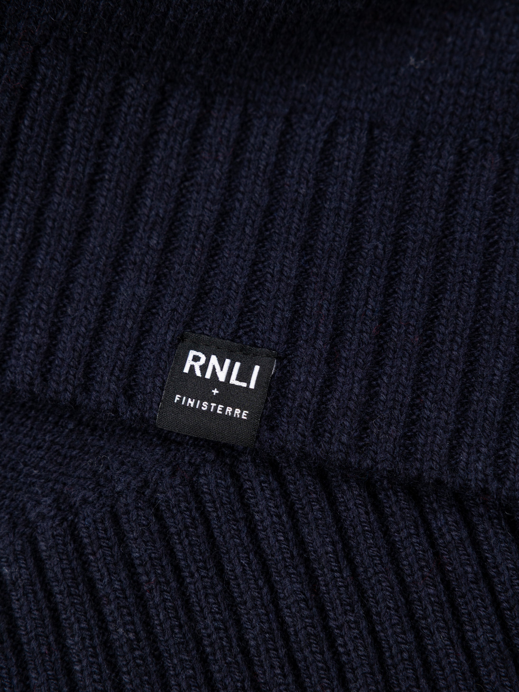 Men Wool Knit Jumper in Navy - Polperro