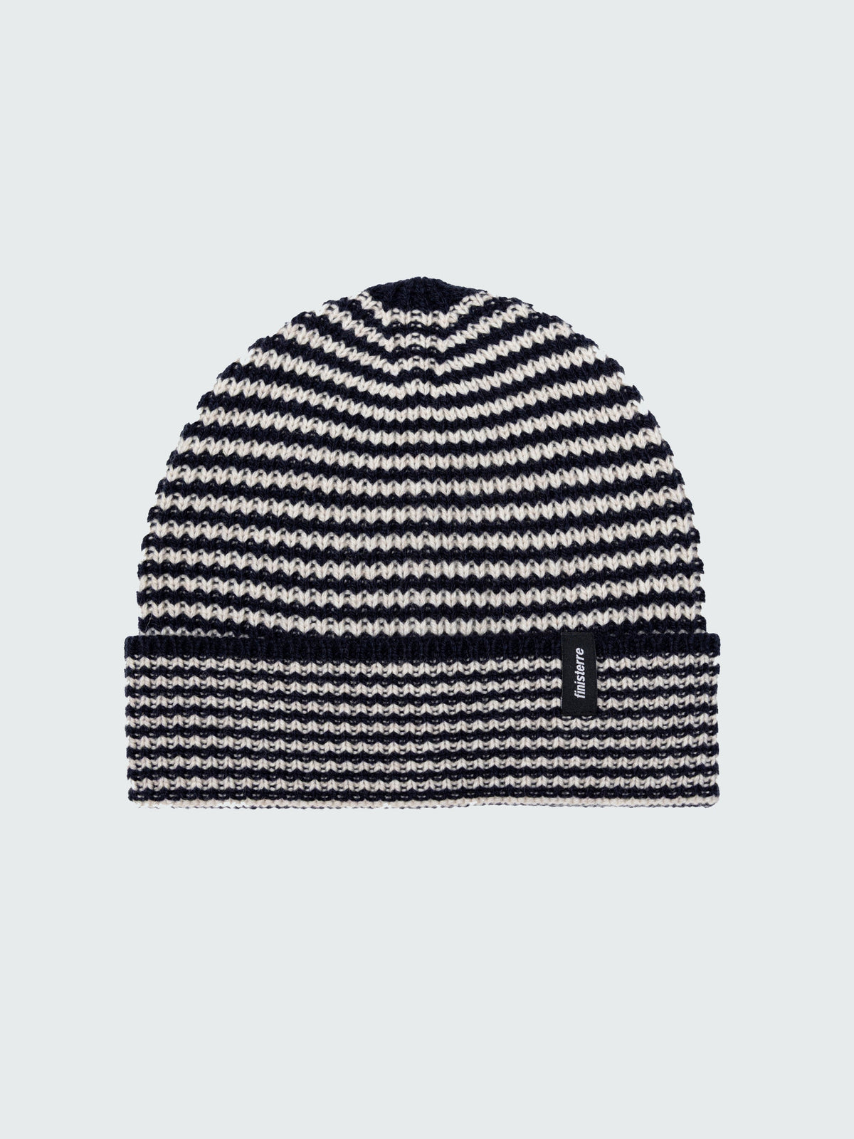 Men/Women Wool Beanie in Navy/Oatmeal - Sedge