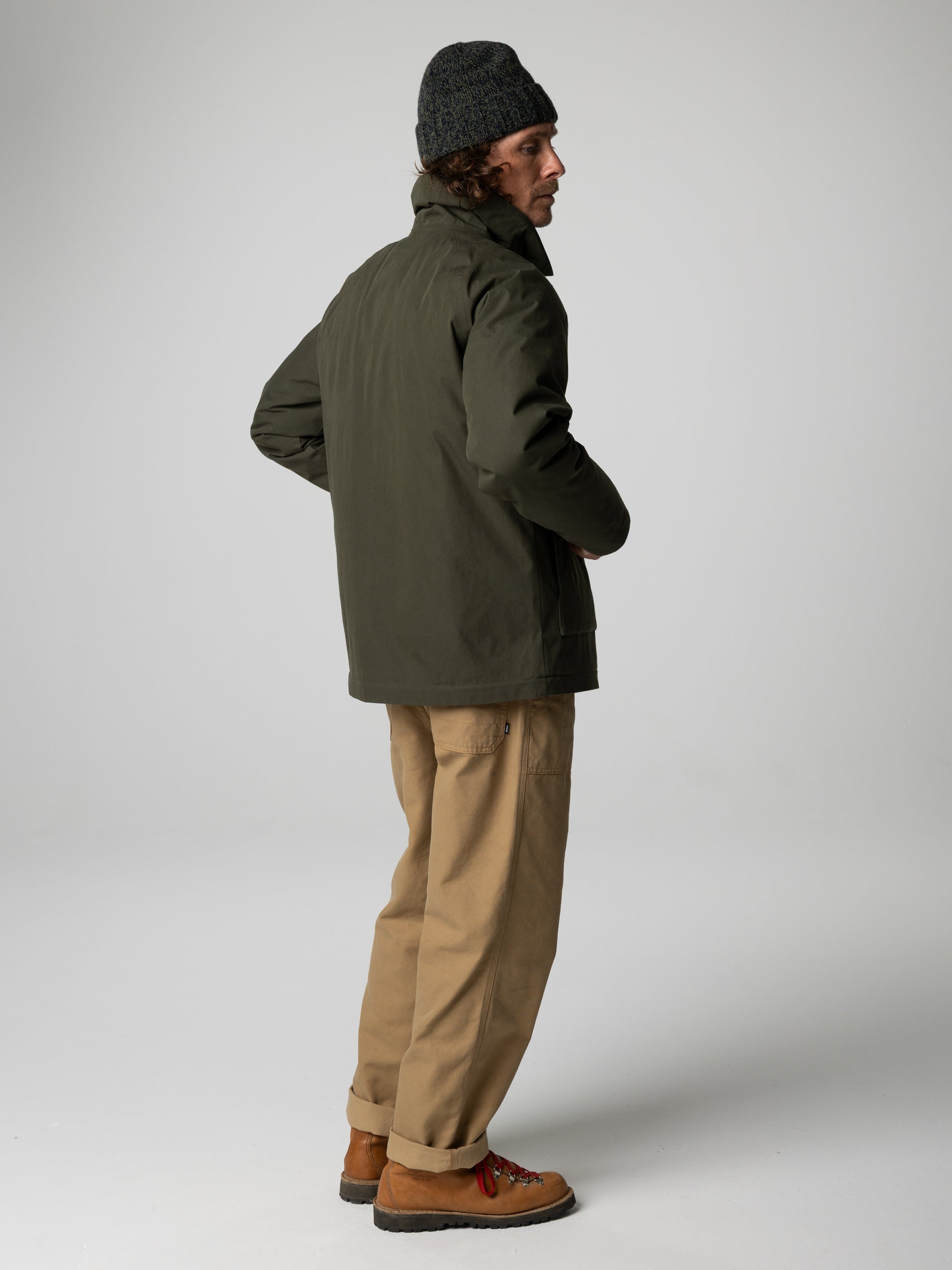 Men Recycled Insulated Jacket in Green - Shipyard