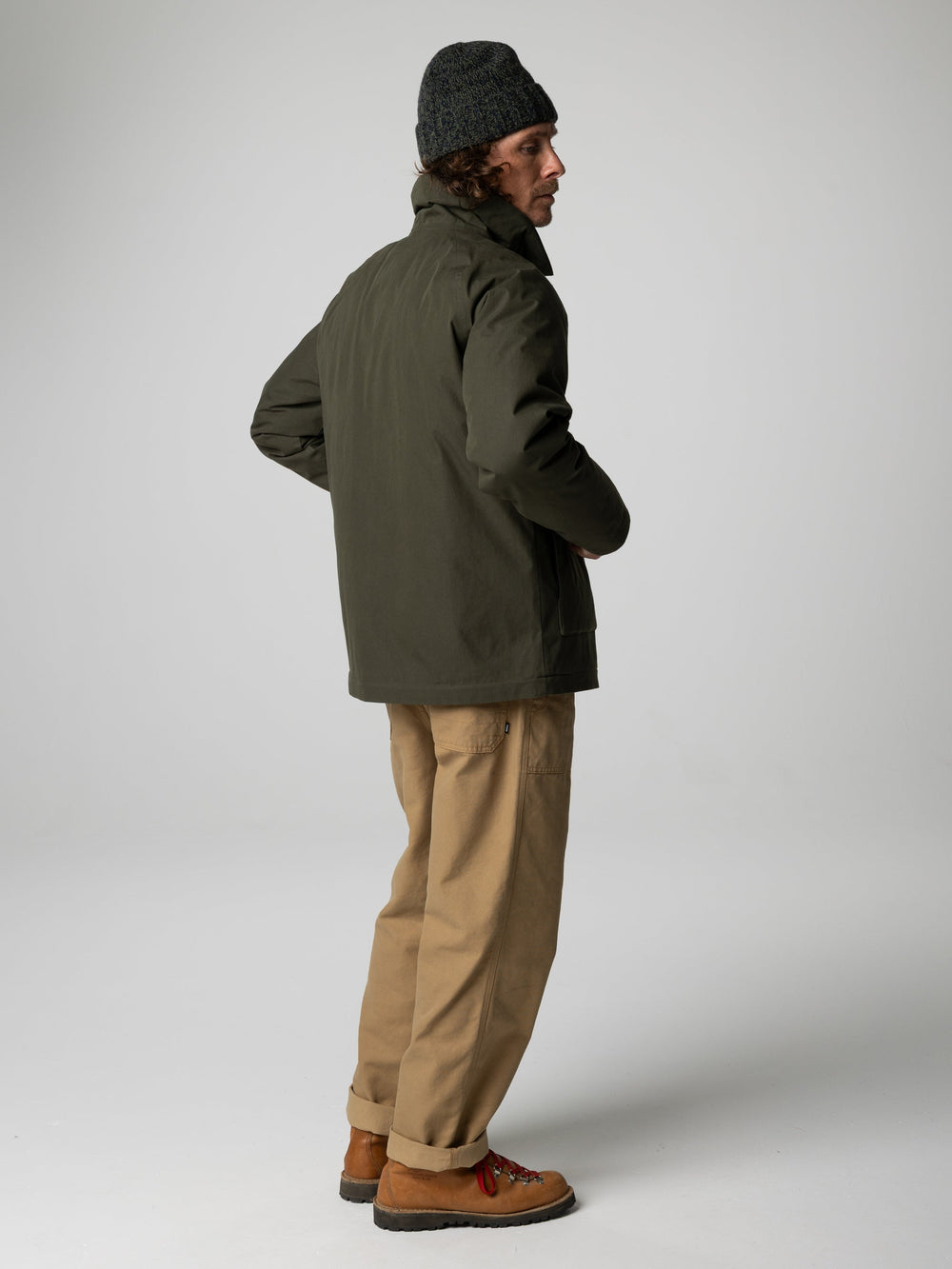 Men Recycled Insulated Jacket in Green - Shipyard