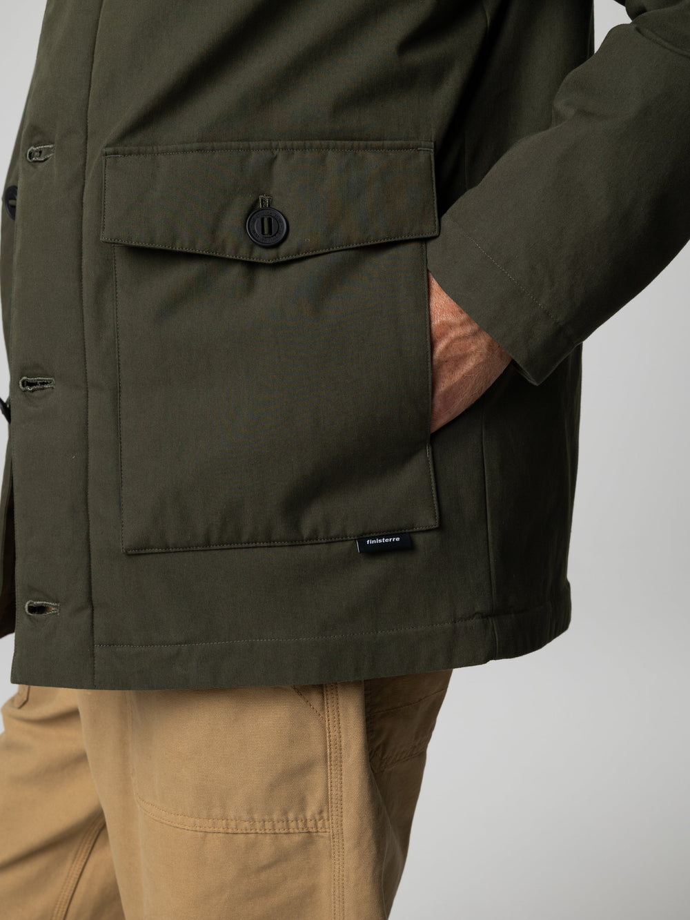 Men Recycled Insulated Jacket in Green - Shipyard