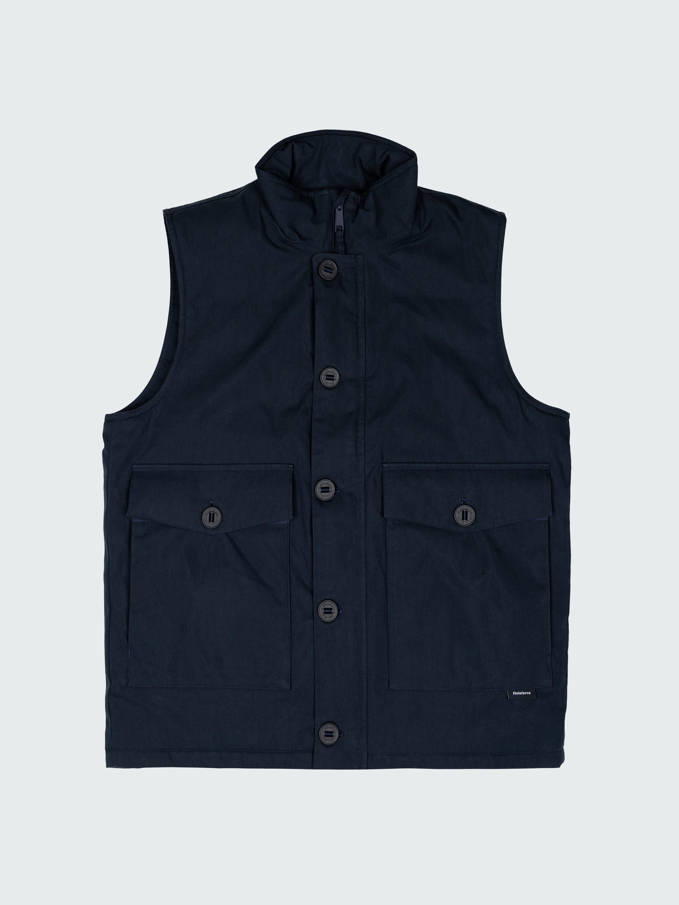 Men Recycled Insulated Gilet in Navy - Shipyard
