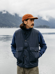 Men Recycled Insulated Gilet in Navy - Shipyard