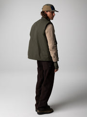 Men Recycled Insulated Gilet in Green - Shipyard