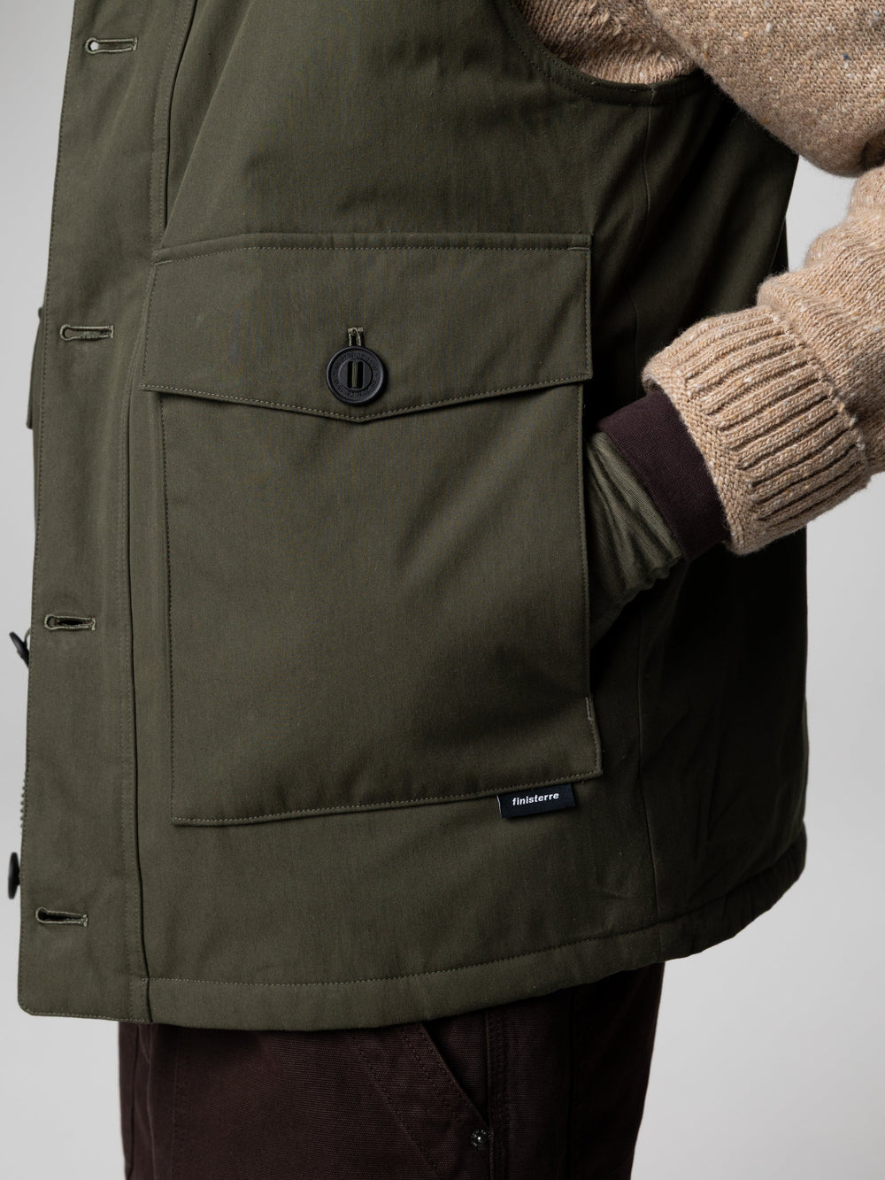 Men Recycled Insulated Gilet in Green - Shipyard