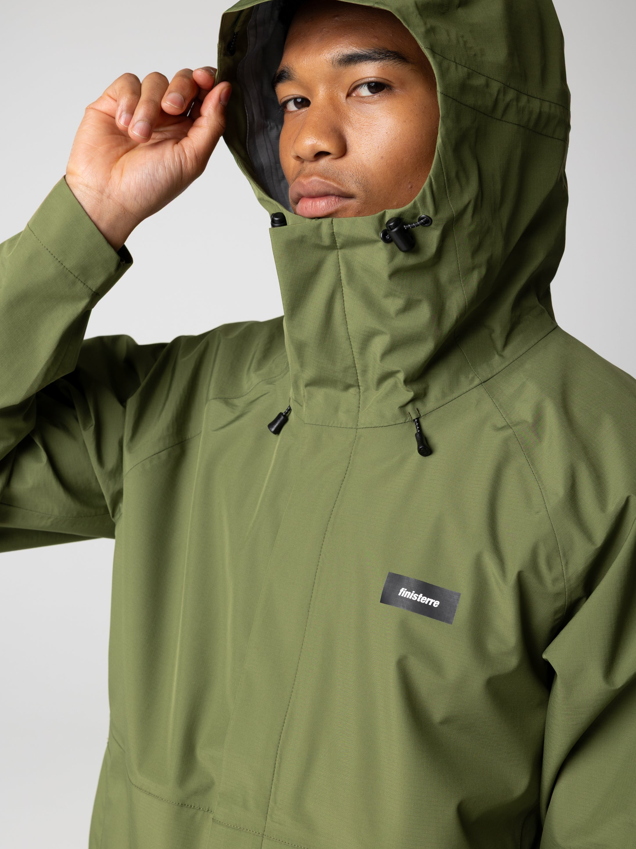 Men Recycled Waterproof Jacket in Seagrass - Skybird