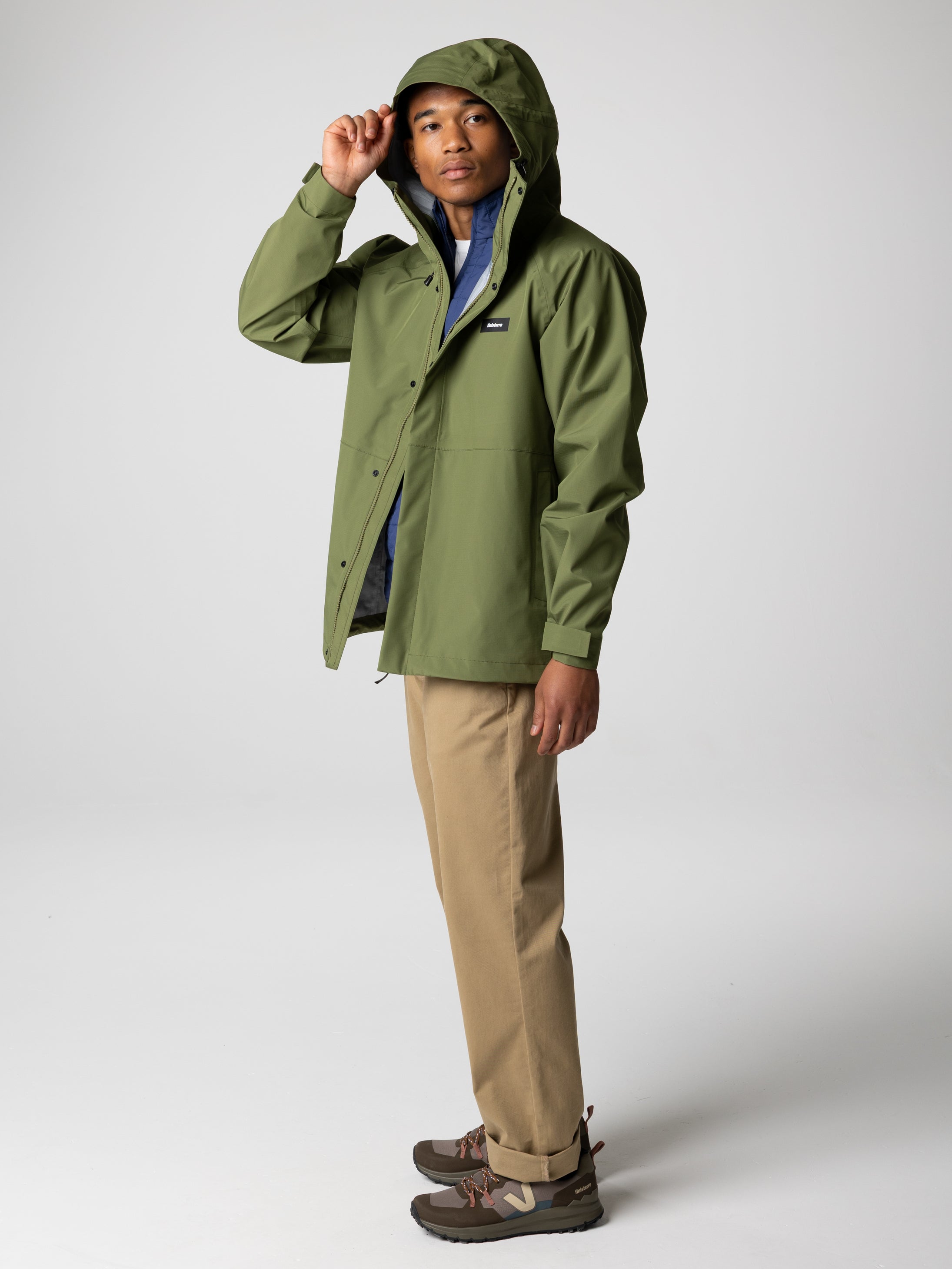 Men Recycled Waterproof Jacket in Seagrass - Skybird