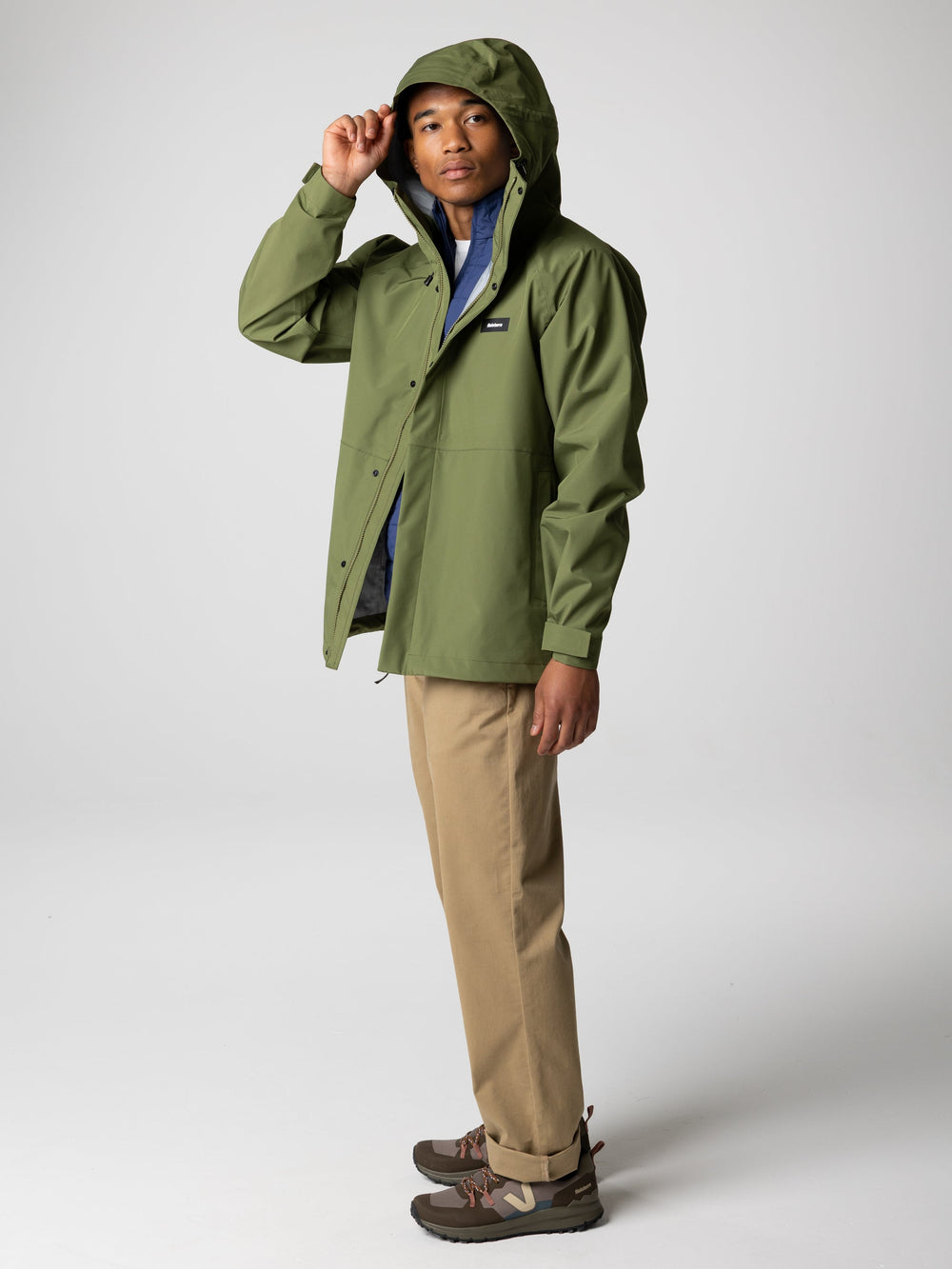 Men Recycled Waterproof Jacket in Seagrass - Skybird